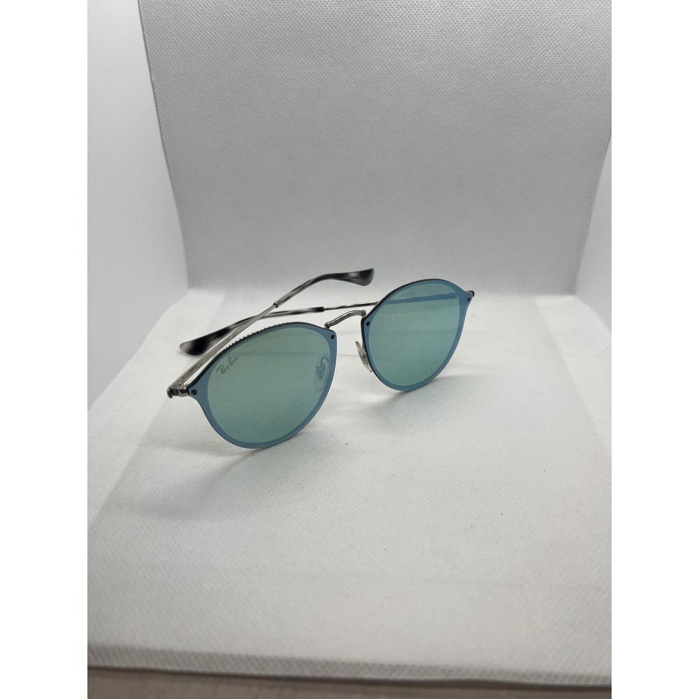 Ray-Ban RB3574N Round Lens Sunglasses Blue Frame 59-14‎